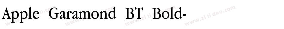 Apple Garamond BT Bold字体转换